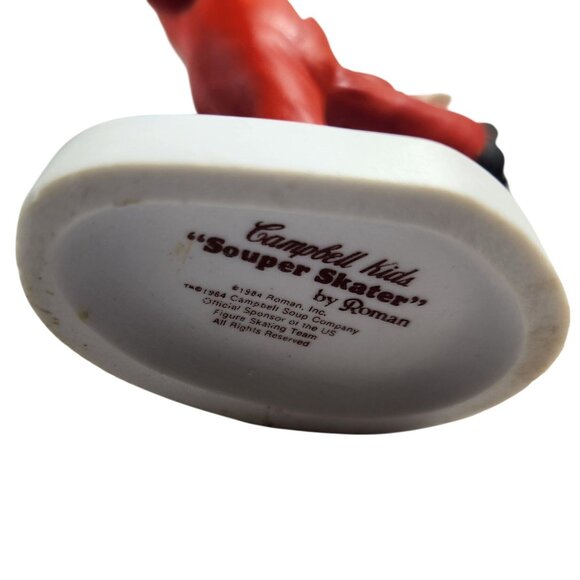 Campbell Kids Souper Skater Figurines By Roman 80s Handpainted Ice Skating - Picture 4 of 6